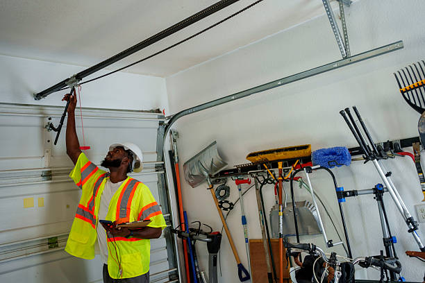 Professional Garage Door technician working in Robstown, TX